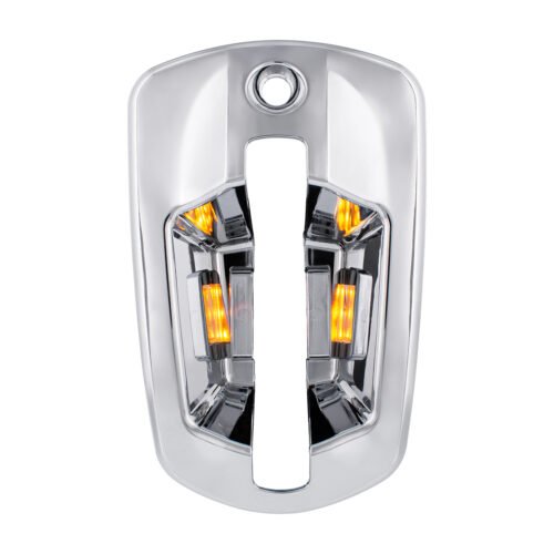 6 LED Chrome Door Handle Cover For 2018-2024 Freightliner Cascadia - Driver, Amber LED