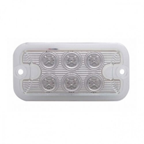 6 LED Dual Function Light - Amber LED/Clear Lens (Bulk)
