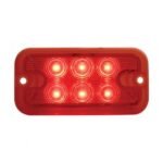 6 LED Dual Function Light - Red LED/Red Lens (Bulk)