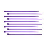 6" Nylon Cable Zip Ties - Purple (10-Pack)