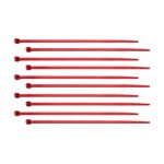 6" Nylon Cable Zip Ties - Red (10-Pack)