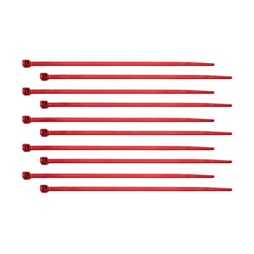 6" Nylon Cable Zip Ties - Red (10-Pack)