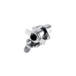 6-Pole Round M/FM Chrome Metal Trailer Plug Connector, 1 Set.