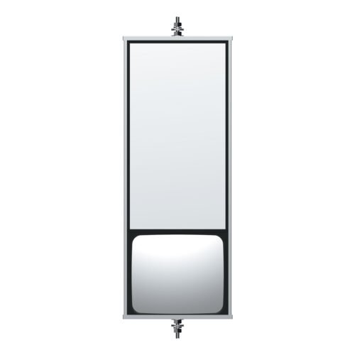 6" X 16" 430 Stainless Steel West Coast Mirror With Convex Lower Mirror - Non Heated