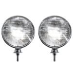 7" Chrome Dietz Style Headlight With 12 Volt 6014 Sealed Beam Bulb (Pair) - Image 2