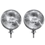 7" Chrome Dietz Style Headlight With 12 Volt 6014 Sealed Beam Bulb (Pair) - Image 3