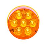 7 LED 2" Round Light (Clearance/Marker) - Amber LED/Amber Lens (Bulk) - Image 3