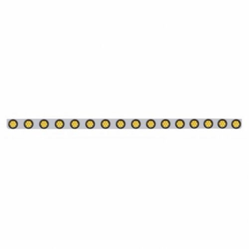 79-1/2" SS Bumper Light Bracket With 16X 7 LED 2" Reflector Light -Amber LED & Lens