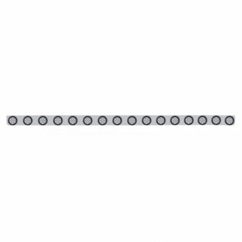 79-1/2" SS Bumper Light Bracket With 16X 7 LED 2" Reflector Light -Amber LED/Clear Lens