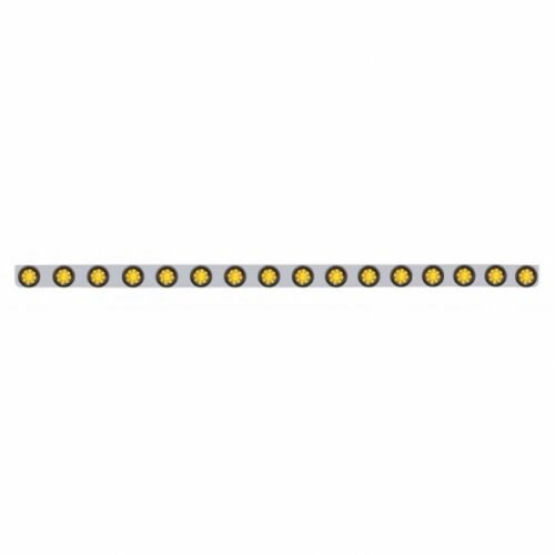 79-1/2" SS Bumper Light Bracket With 16X 9 LED 2" Beehive Light -Amber LED & Lens