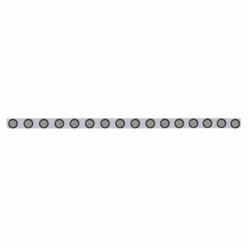 79-1/2" SS Bumper Light Bracket With 16X 9 LED 2" Reflector Light -Red LED/Clear Lens