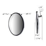 8-1/2" Chrome 320R Convex Mirror - Offset Mounting Stud - Image 7
