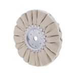 8" White Treated Airway Buff - 5/8" & 1/2" Arbor - Image 2