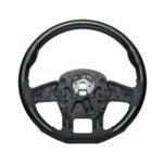 18" YourGrip Wood Candy Color Steering Wheel For 2012-2021 Peterbilt 579 & 2013-2021 Kenworth T680-Glossy Black
