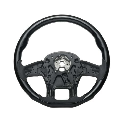 18" YourGrip Wood Candy Color Steering Wheel For 2012-2021 Peterbilt 579 & 2013-2021 Kenworth T680-Glossy Black