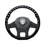 18" YourGrip Wood Candy Color Steering Wheel For 2012-2021 Peterbilt 579 & 2013-2021 Kenworth T680-Glossy Black - Image 3