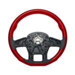 18" YourGrip Wood Candy Color Steering Wheel For 2012-2021 Peterbilt 579 & 2013-2021 Kenworth T680-Candy Red