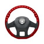 18" YourGrip Wood Candy Color Steering Wheel For 2012-2021 Peterbilt 579 & 2013-2021 Kenworth T680-Candy Red - Image 3