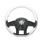 18" YourGrip Wood Candy Color Steering Wheel For 2012-2021 Peterbilt 579 & 2013-2021 Kenworth T680-Pearl White