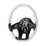 18" YourGrip Wood Candy Color Steering Wheel For 2012-2021 Peterbilt 579 & 2013-2021 Kenworth T680-Pearl White - Image 2