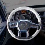 18" YourGrip Wood Candy Color Steering Wheel For 2012-2021 Peterbilt 579 & 2013-2021 Kenworth T680-Pearl White - Image 7