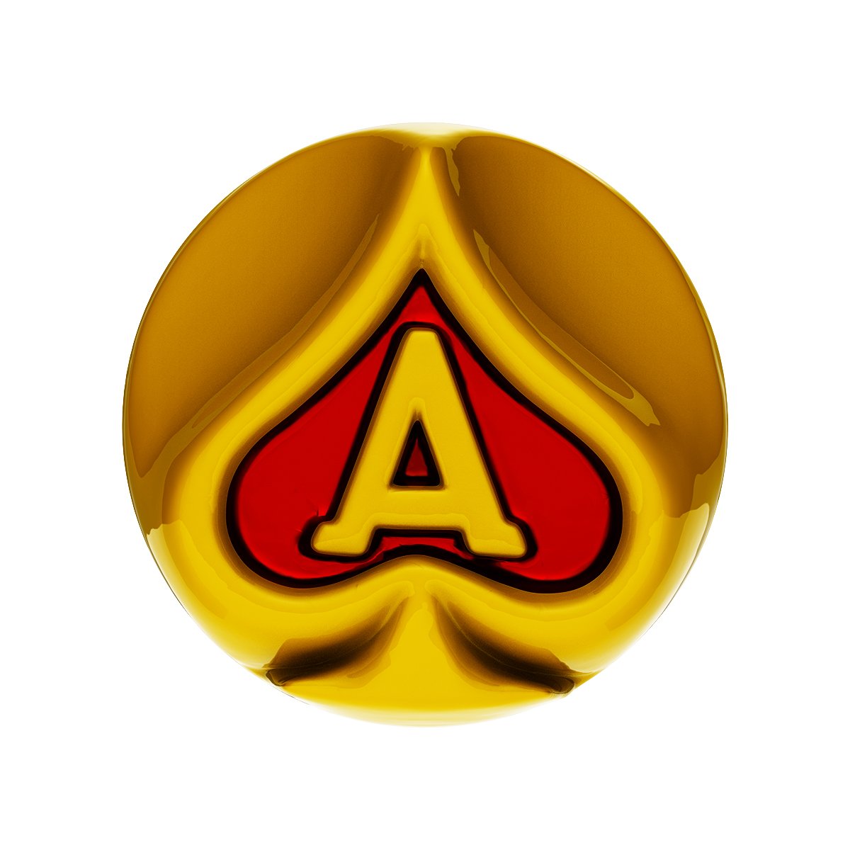 Ace-Of-Spades-Air-Valve-Knob-Electric-Yellow-With-Gloss-Red-Inlay-1 Ace Of Spades Air Valve Knob - Electric Yellow With Gloss Red Inlay - Image 2