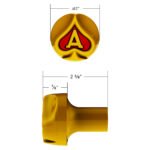 Ace Of Spades Air Valve Knob - Electric Yellow With Gloss Red Inlay - Image 5