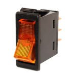 Amber Illum Rocker 20 Amp 12V S.P.S.T. On/Off 1 Pc.