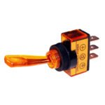 Amber Illum Toggle 20 Amp 12V S.P.S.T. On/Off 1 Pc.