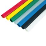 Assorted 1/16",1/8",3/16",1/4",3/8",1/2" Black Heat Shrink Tubing, 4" Long (7-Pack)