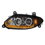Black 17 LED Headlight For 2018-2024 International LT - Driver