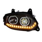 Black 17 LED Headlight For 2018-2024 International LT - Passenger - Image 3