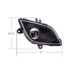 Black High Power LED Fog Light For 2018-2024 Freightliner Cascadia - Passenger - Image 6
