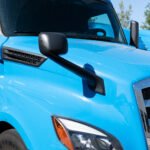Black Hood Mirror With Heated Lens For 2018-2024 Freightliner Cascadia - Passenger - Image 5
