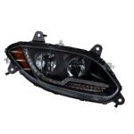 Black LED Headlight For 2018-2024 International LT Truck - Passenger side - Image 2