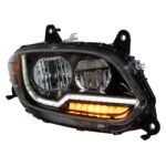 Black LED Headlight For 2018-2024 International LT Truck - Passenger side - Image 3