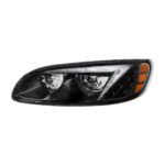 Black LED Headlight For Peterbilt 386 (2005-2015) & 387 (1999-2010) - Driver - Image 2