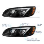 Black LED Headlight For Peterbilt 386 (2005-2015) & 387 (1999-2010) - Passenger - Image 6