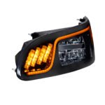 Black LED Headlight With LED Turn, Position, & DRL For Peterbilt 386 (2005-2015) & 387 (1999-2010)- Driver - Image 4