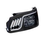 Black LED Headlight With LED Turn, Position, & DRL For Peterbilt 386 (2005-2015) & 387 (1999-2010)- Driver - Image 6