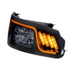 Black LED Headlight With LED Turn, Position, & DRL For Peterbilt 386 (2005-2015) & 387 (1999-2010)- Passenger - Image 4