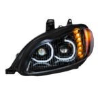 Black LED Projection Headlight Assembly For 2003-2024 Freightliner M2- Driver - Image 3