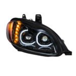 Black LED Projection Headlight Assembly For 2003-2024 Freightliner M2- Passenger - Image 3