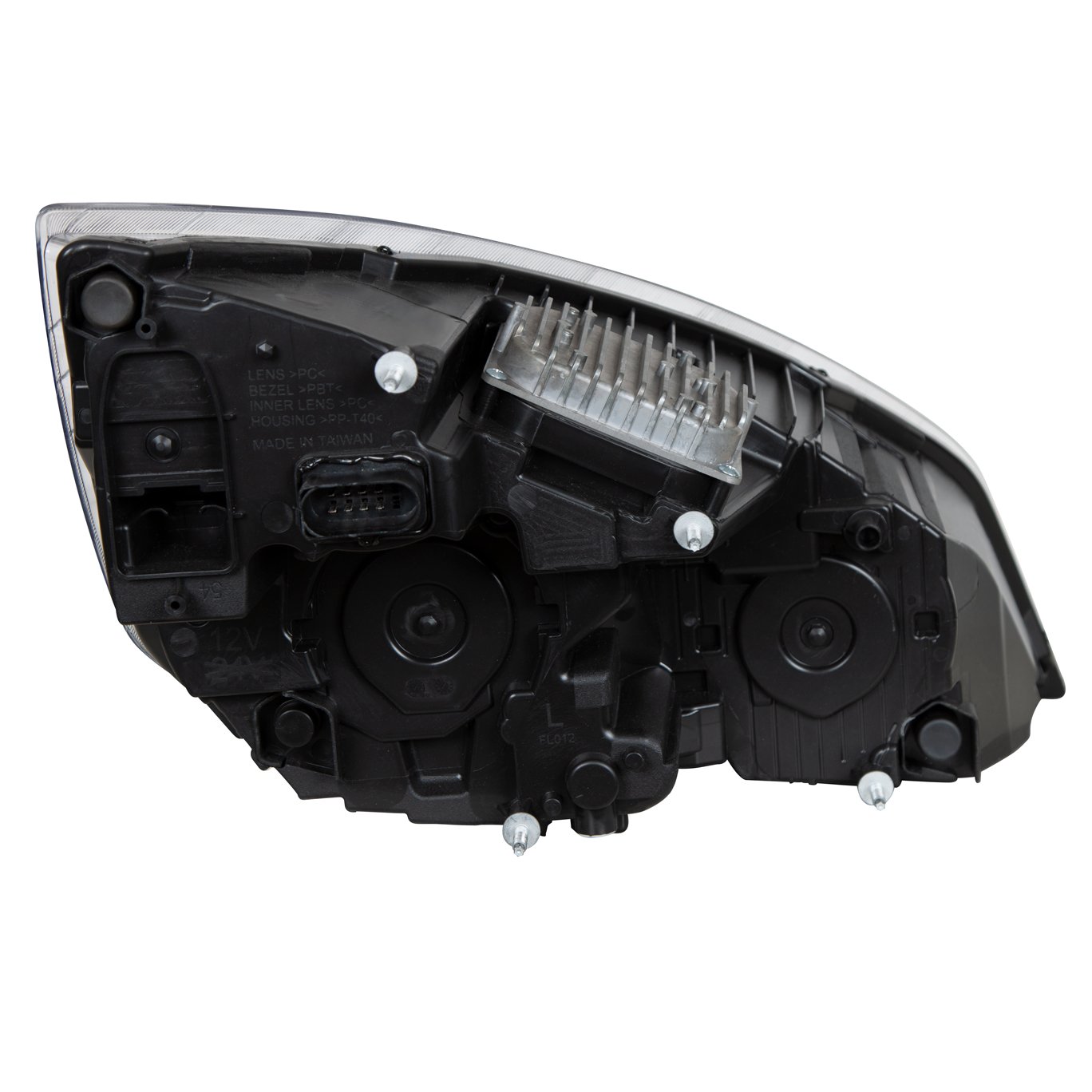 Black-LED-Projection-Headlight-With-LED-Position-Light-For-2018-2024-Freightliner-Cascadia-Driver-6 Black LED Projection Headlight With LED Position Light For 2018-2024 Freightliner Cascadia - Driver - Image 7