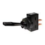 Black Non-Illum Toggle 20 Amp 12V S.P.S.T. Momentary On/Off 1 Pc.