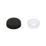 Black Plastic Snap-On Cap For #10 And #12 Screw (Bulk)