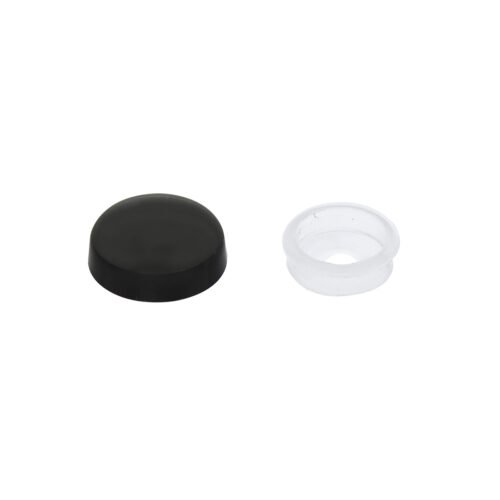 Black Plastic Snap-On Cap For #6 And #8 Screw (Bulk)