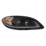 Black Projection Headlight With LED Light Bar For 2006-2017 International Prostar - Passenger - Image 2