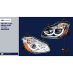 Black Projection Headlight With LED Position Light For 2013-2021 Kenworth T680 - Driver - Image 6