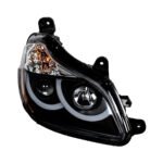 Black Projection Headlight With LED Position Light For 2013-2021 Kenworth T680 - Passenger - Image 4
